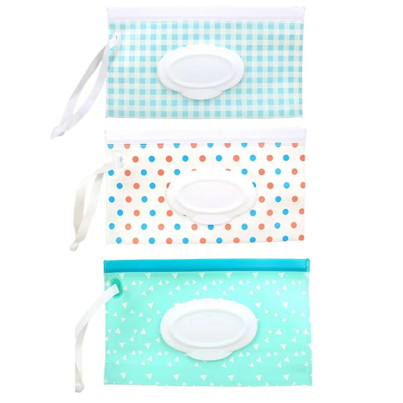 3pcs Baby Wipe Storage Bag Tissue Holder Wet Wipes Oganizer Facial Tissue Pouch for Travel Mask Bags Tissue Bag Oganizer