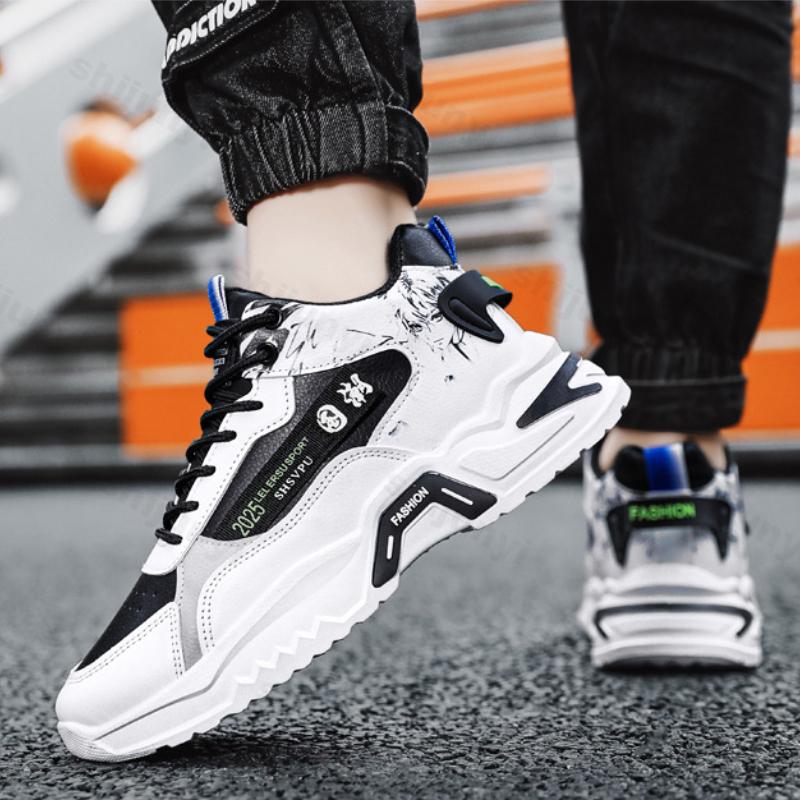 Men Sneakers Breathable Platform Running Shoes Mesh Casual Sport Shoes Male Non-slip Fashion Street Style Vulcanize Shoes