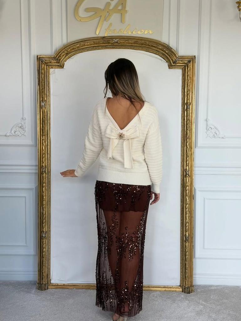 European & American Red Sequin Mesh Skirt - Elegant, Sexy, Hip-Hugging Slim Fit (2025)