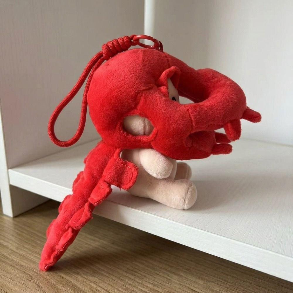 Creative Dinosaur Skeleton Plush Pendant Bag Hanging Charm Plush Hoodie Keychain  Doll Accessories
