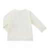 MIKI HOUSE Long Sleeve T-Shirt with Logo and Rabbit Design, Made in Japan, for Girls, Baby, Kids, 13-5216-688, 100cm, White