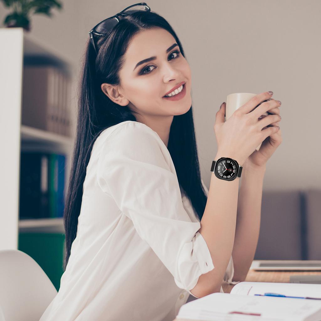 For Samsung Galaxy Watch Ultra 47mm Wrist Strap Genuine Cow Leather Smartwatch Band