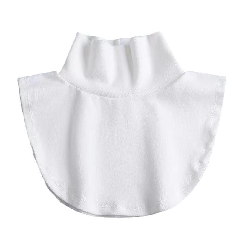 Korean Style Women's Cotton Turtleneck False Collar for Casual Layering - Autumn/Winter/Spring
