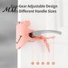 Impact Absorbing Pad Silicone Door Latch Silencer, 5-Position Adjustable Lock Buffer Cover, Cartoon Flexible Guard Crab Soft Slam Stopper for Bedroom