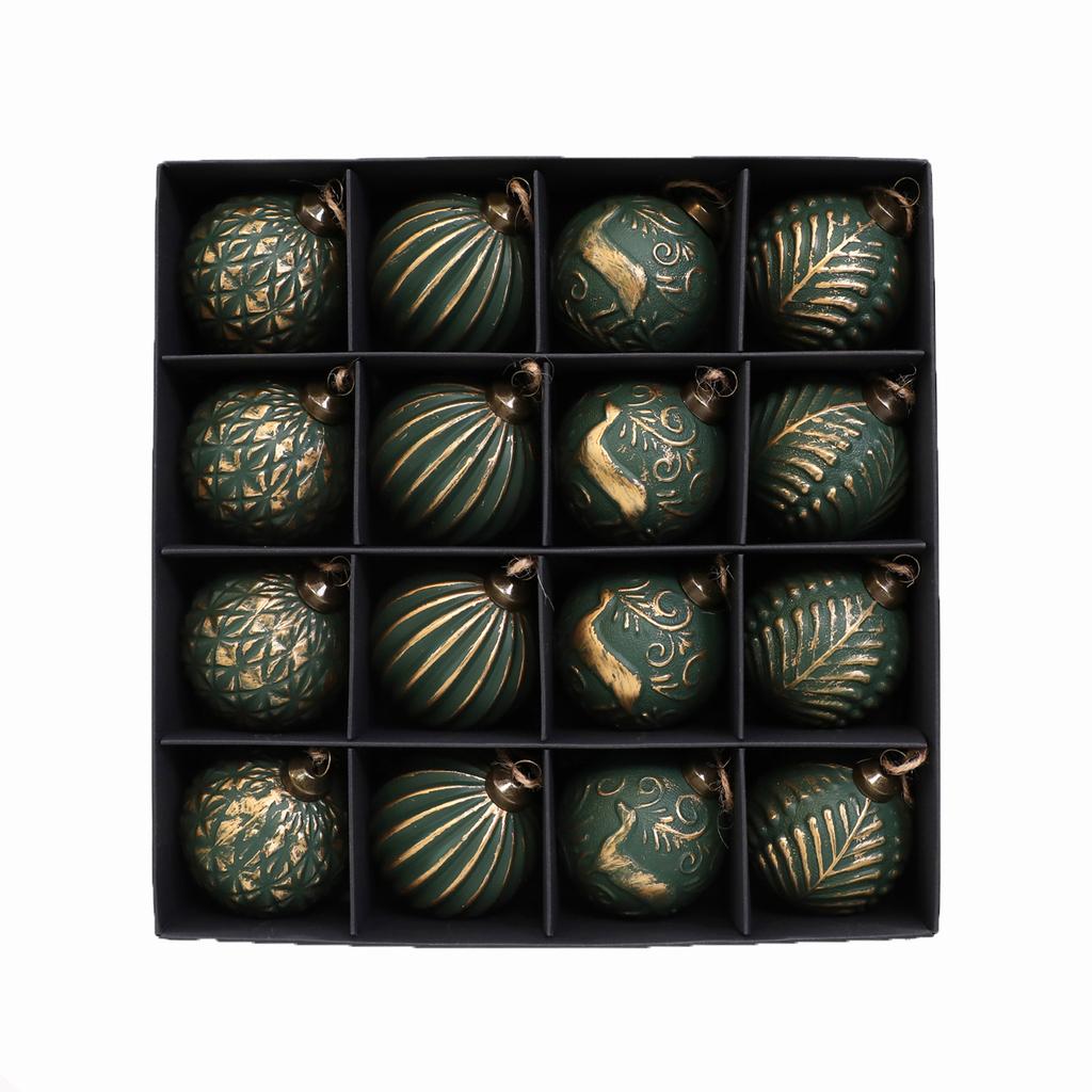 16 Kerstballen Ornamenten Set Gegalvaniseerd Plastic Glanzende Hangende Decoraties voor Kerstboom