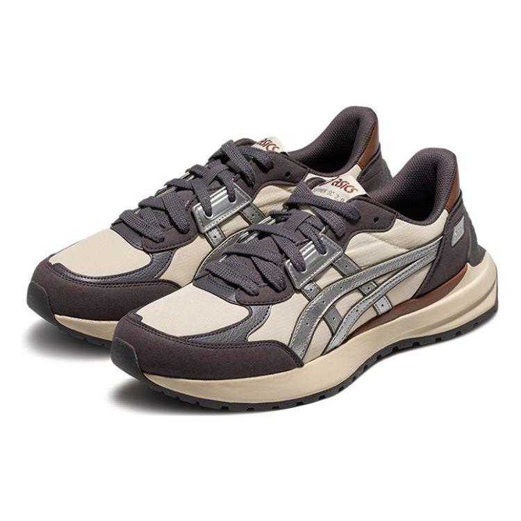 Asics Tarther Sc 2.0 Fabric Synthetic Leather Casual Versatile Low-Top Lifestyle Shoes Unisex sneaker White Gray Brown 1203A313-750
