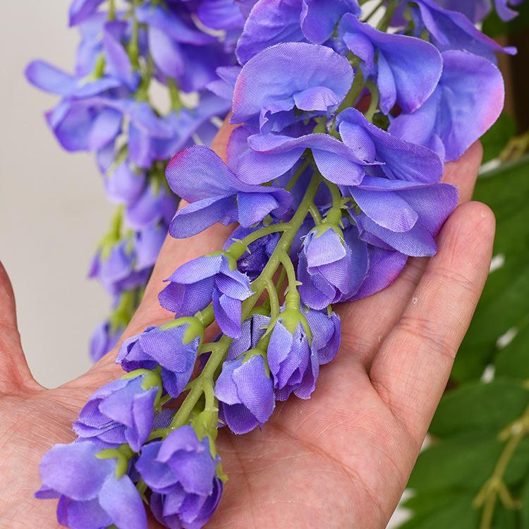Wisteria Artificial Flower Vine Hanging Decoration for Ceilings and Air Conditioning Pipes
