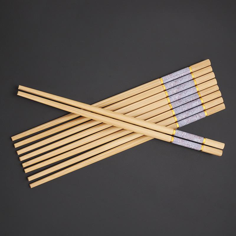 Premium Natural Bamboo Chopsticks: Non-slip, Mildew-Resistant, High-Temperature Tolerant, Unpainted and Ideal for Home.