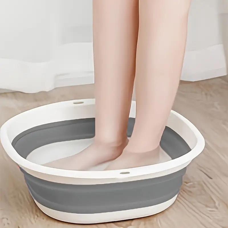

Складная ванна для замачивания ног, переносная гидромассажная ванна для ног для домашнего использования, складная ванночка для педикюра с дизайном без запаха серый