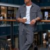 Spring And Autumn Men's Long Sleeved Pants Jackets And Versatile Casual Pants Men's 2pcs Clothing Set