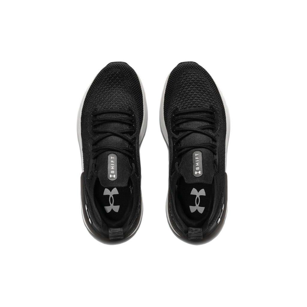 Under Armour Shift Comfortable Fabric Low Top Running Shoes Men Sneakers Black White 3027776-001