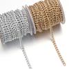5 Yards/Roll Metal Aluminum O-Shaped Chains Gold Silver Color Twist Chain for DIY Jewelry Making Clothing Bag Accessory Supplies