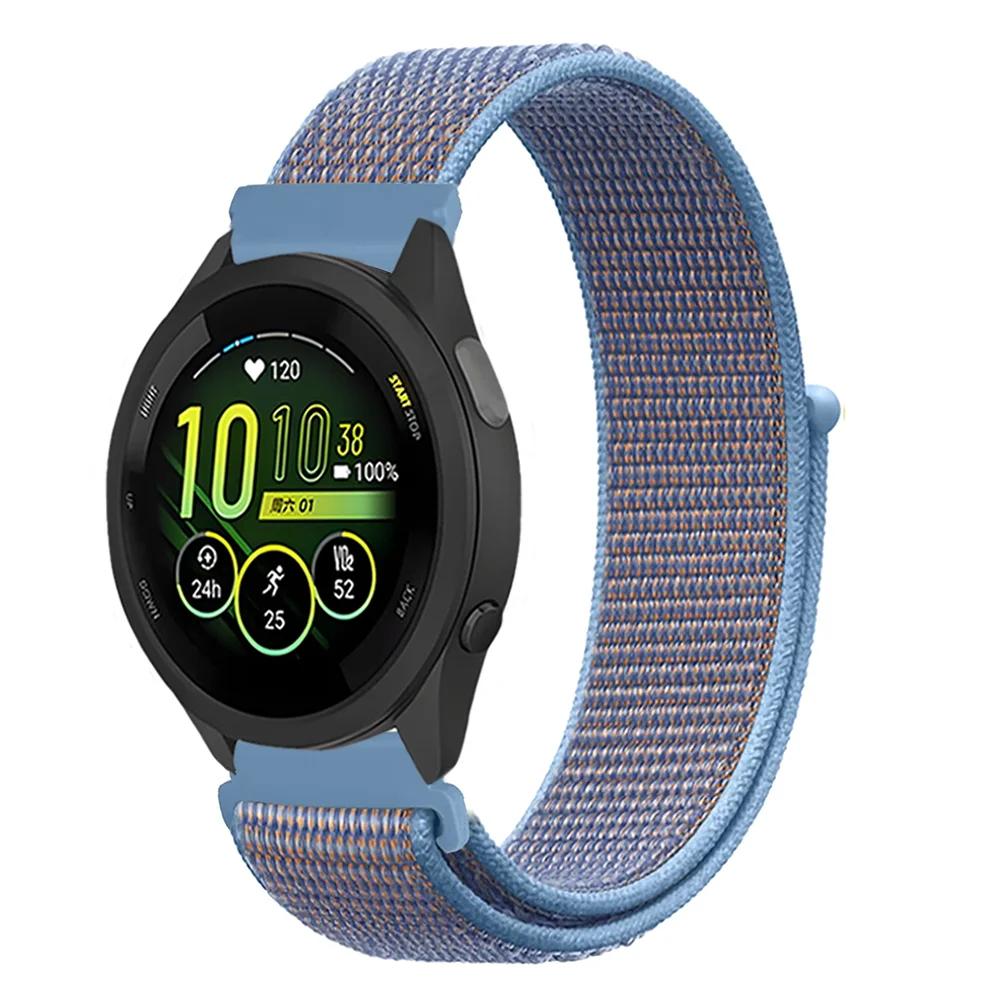 20mm 22mm Pletený nylonový smyčkový řemínek pro Garmin Forerunner 165 55 965 265 255 955 Venu 3 Náramek pro Garmin Active/Vivoactive 5