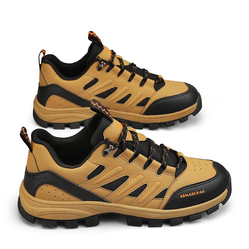 

Обувь для мужчин походная обувь на открытом воздухе кожаные повседневные кроссовки для ходьбы скалолазания водонепроницаемые износостойкие противоскользящие новые мужские спортивные туфли 44 хаки