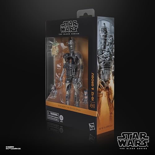 Hasbro Star Wars Black Series IG-12 & Grogu, Star Wars: The Mandalorian Collectible 15cm Action Figure 2-Pack G0074 Authentic