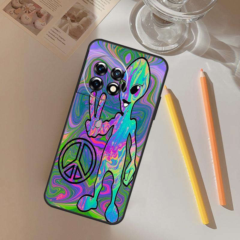 Psychedelic Art Peace Funda For OnePlus 12 12R 13 R 11 9 10 Pro 8T 9RT 10T OnePlus Nord 4 CE 2 3 Lite N20 N30 Case