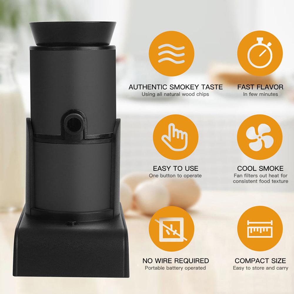 Portable Smoke Infuser Cooking Smoker Kit Drinks Foods Cocktail Smoker for Camping BBQ Picnic
