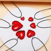 Heart Shaped Pendant Necklace For Women With Alloy Material And Punk Style