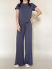 Spring/Summer Women's Plus Size High Waist Lace-Up Straight Leg Pants - Loose, Slimming, Versatile, Casual.