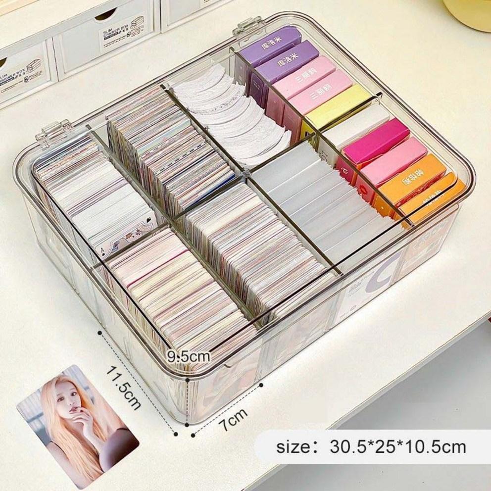 Photocard Storage Box (12 Compartments) / Photocard Storage Case / Domusong Sticker Album Goods Photo Top Loader Organizer