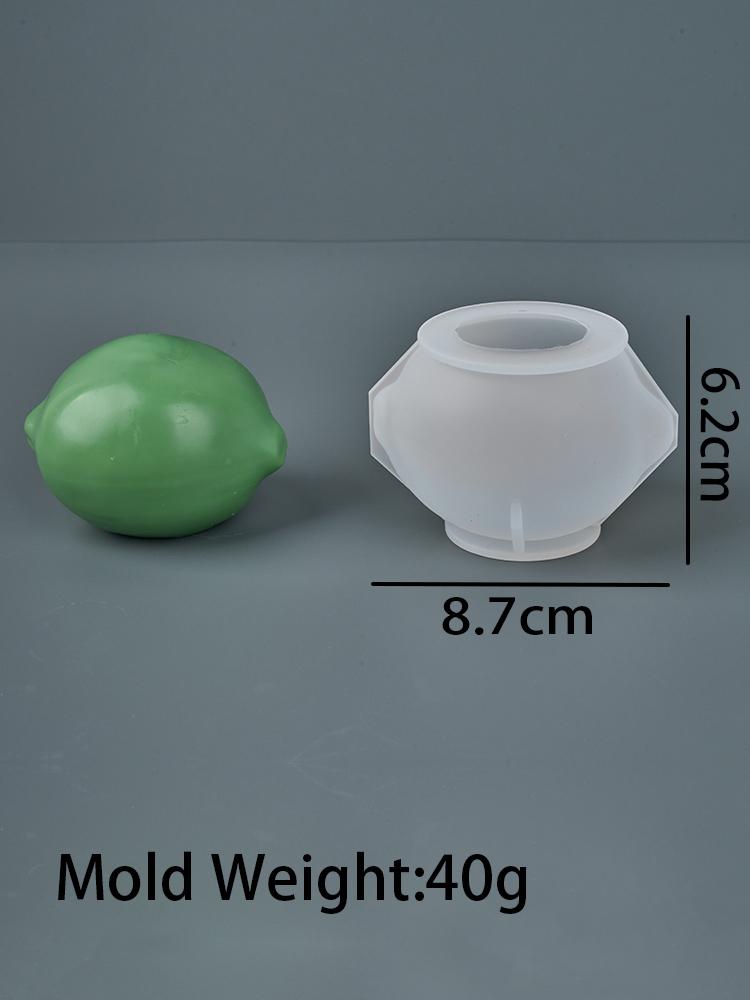 3D Fruit Shape Scented Candle Silicone Mold DIY Handmade Pomegranate Apple Banana Pear Lemon Peach Making Resin Mold Craft Gifts