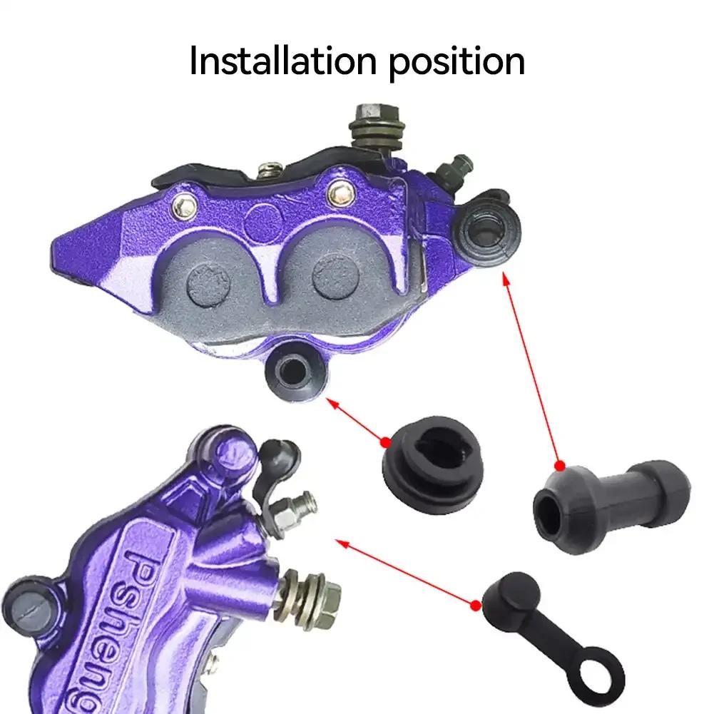 3ks Víčko odvzdušňovacího šroubu brzdového třmenu Kryt proti prachu pumpy Gumový protiprachový kryt Prachotěsný pro motocykl Auto Maznice Zerk