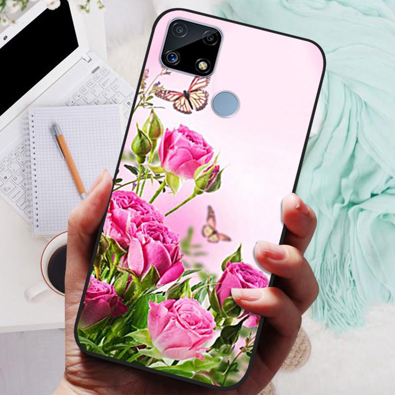 Pro Realme C25s pouzdro Soft TPU silikonový kryt na telefon pro OPPO Realme C25 pouzdro Bumper C25S RMX3195 C 25S nárazuvzdorný kryt Coque