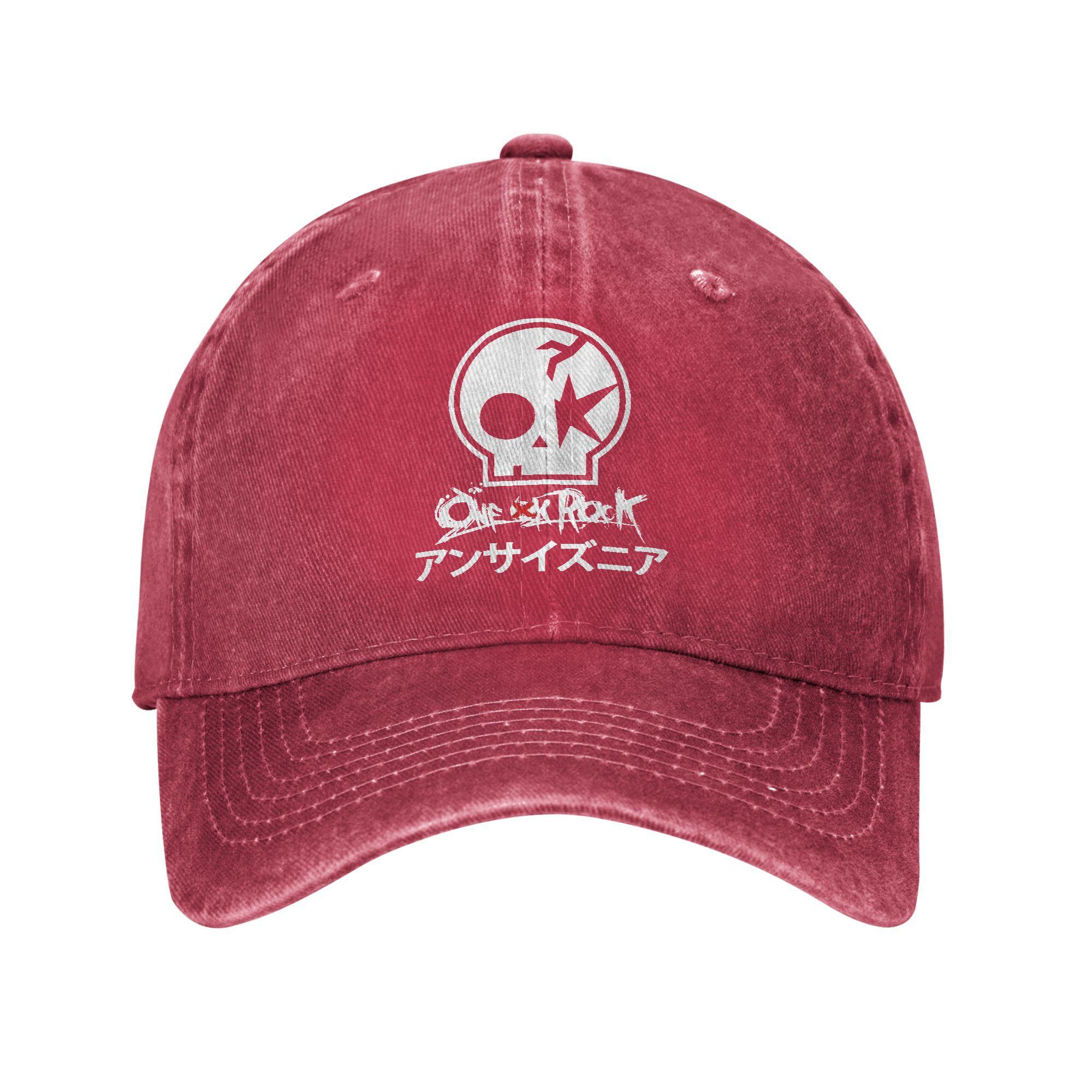 

Summer One Ok Rock Band Baseball Cap Sun Sun Visor Design Washed Trucker Hat Unisex WoUnisex Fitted Retro Outdoor Gym Baseball Caps One Size