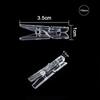 100 Pcs Mini Clear Photo Clips, Mini Clothesp Clip, Clothes Line Clips, Mini Transparent Plastic Clips