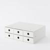 MUJI Recycled Polypropylene Small Item Storage 6 White W11 x x 83904432 Box, Tiers, Gray, Approx. D24.5 H32cm,