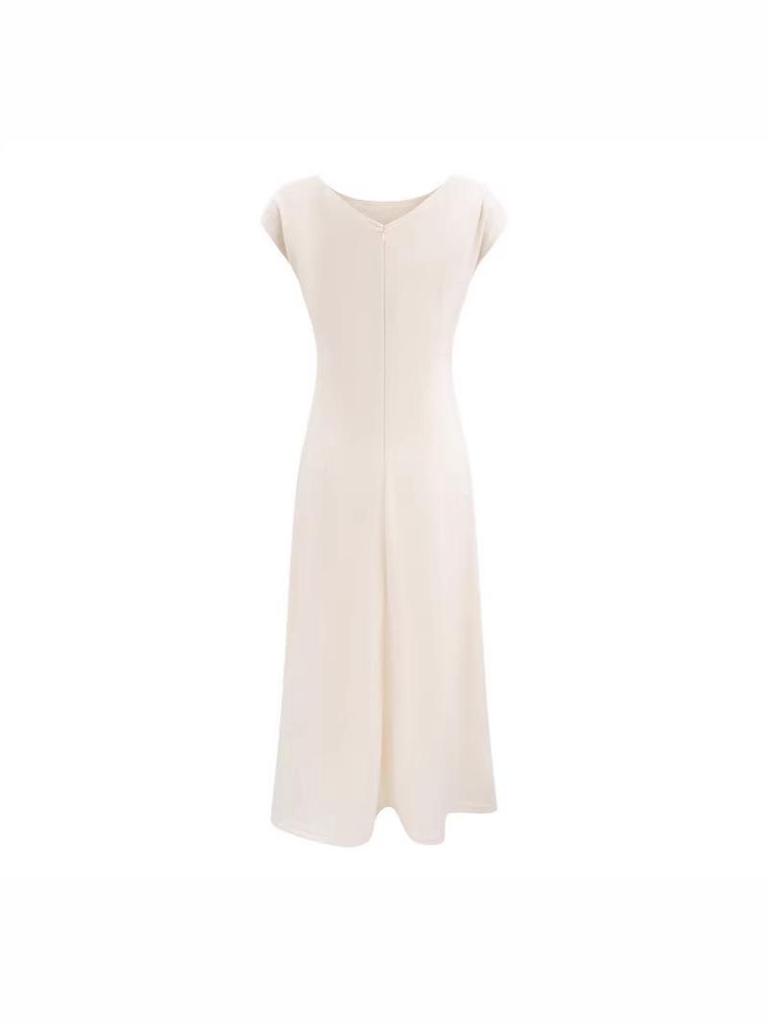 Elegant Waist-Cinched Sleeveless Dress: Stylish, Slimming, and Chic Long Skirt for Women