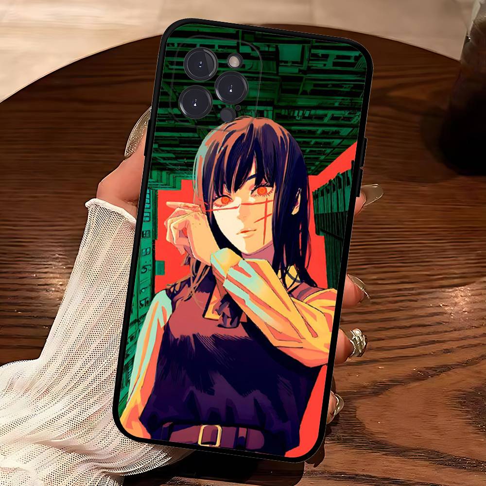 Asa Mitaka Chainsaw Man Anime Manga Phone Case For Iphone 16 15 17 13 14 12 11 Pro Max Plus Black Shell Cover Case