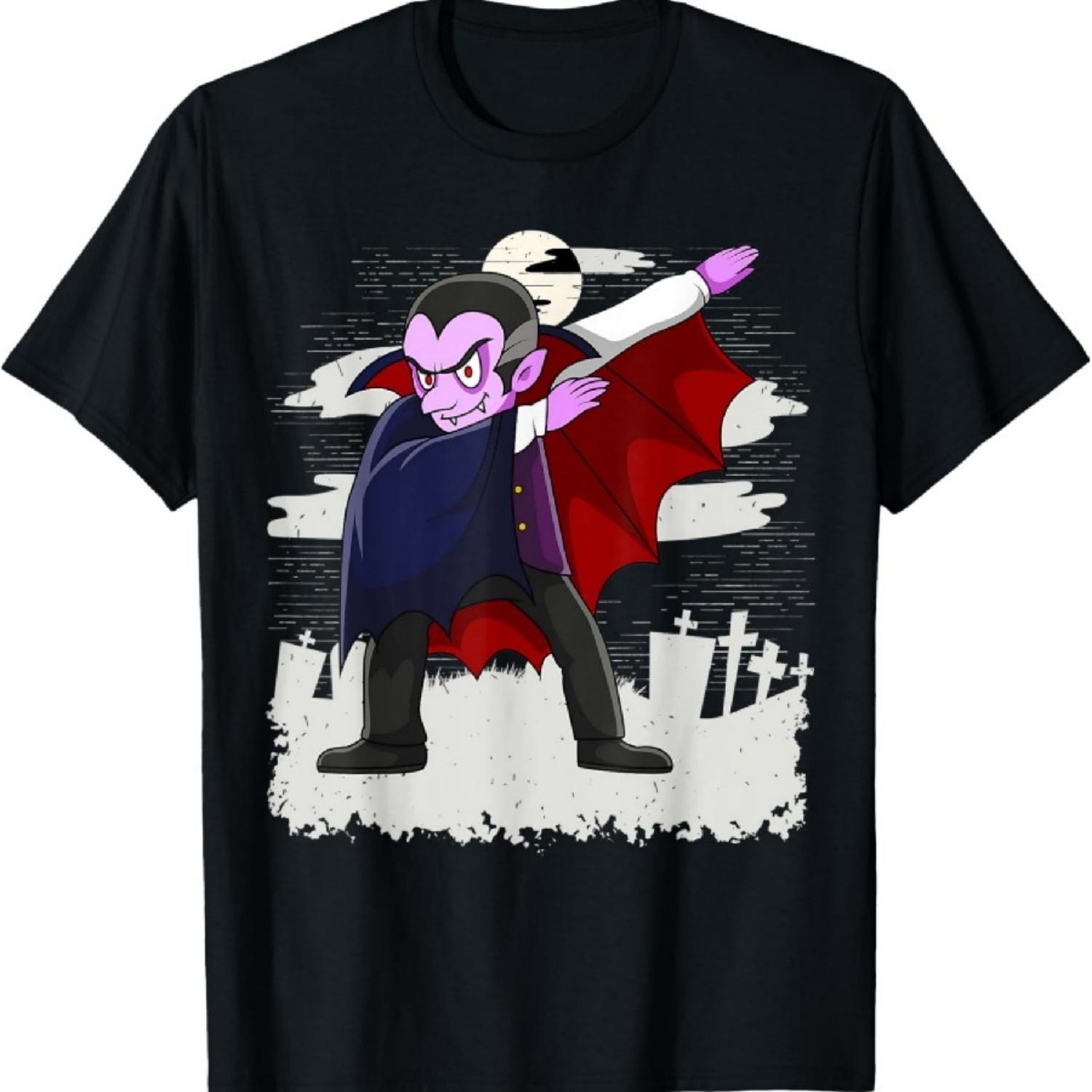 

Смешная Даббинг Дракула Призрак Хэллоуин Костюм Праздничная Детская Футболка XXXXXL чёрный