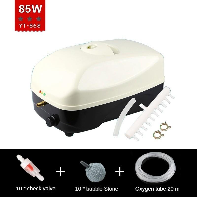 High Power Fish Tank Oxygen Air Pump Aquarium AC/DC Dual Purpose Aerator Pump Aquaculture Silent Oxygenator