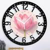 25cm Circular Iron Wall Clock with a Lake and Reflection