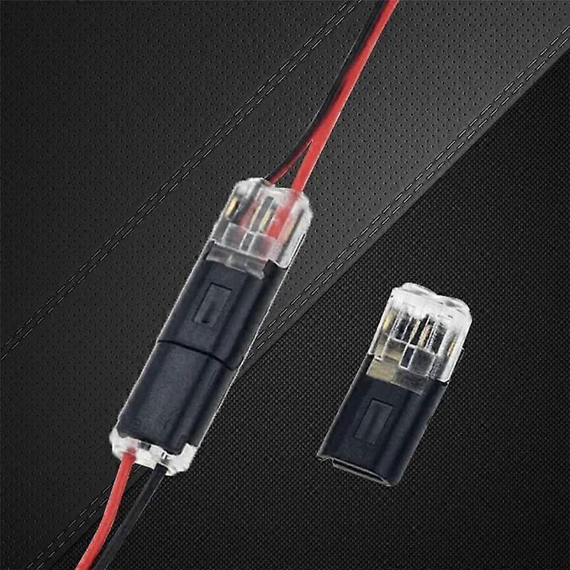 50PCS Double-Wire Plug-in Connector with Locking Buckle 2 Pin 2 Way