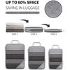 6 Stück/Set Gepäck-Packwürfel Aufbewahrungstaschen Kleidungssortierpakete für Reisegepäck Kompressionsstoff-Packbeutel