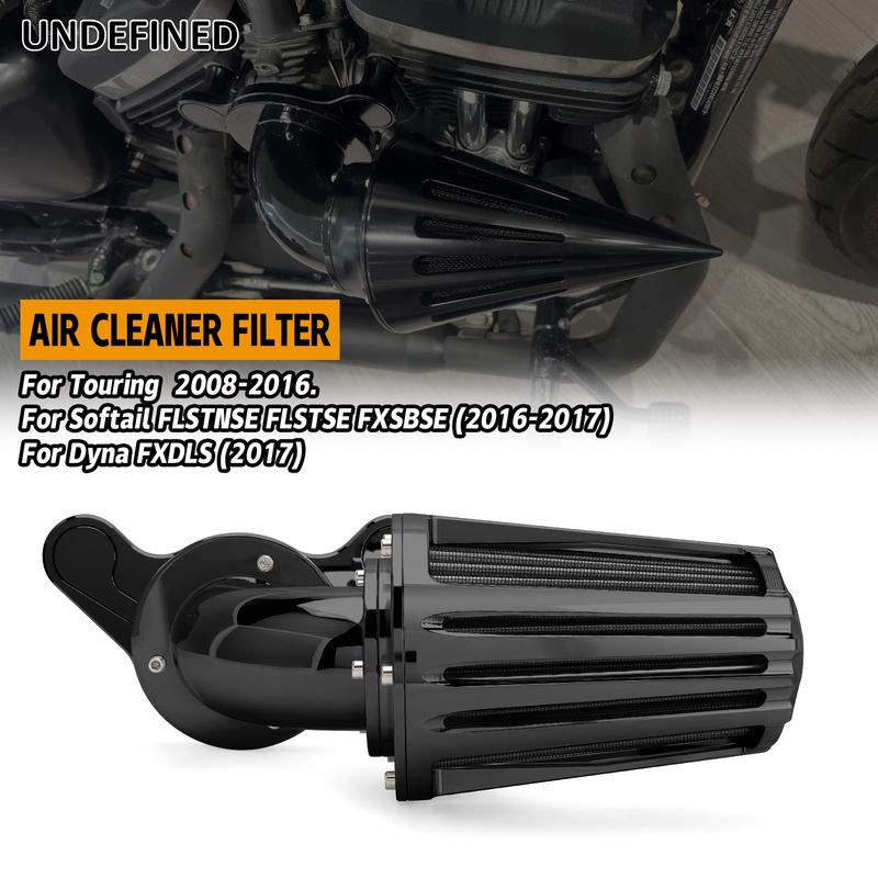 Motorcycle Air Filter Intake Cleaner Black For Harley Touring Road King Electra Glide Road Glide Street Glide Trike Glide CVO