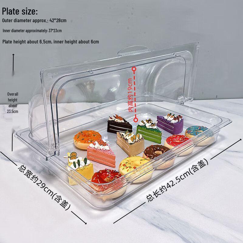 Plastic Food Display Tray with Clear Flip Cover