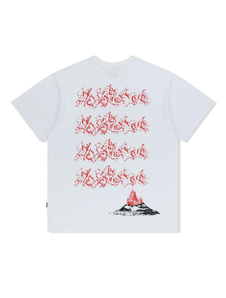 YESEYESEE Volcanic Eruption Tee White