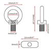 Awning Rail Stoppers 6mm Stops Motorhome Campervan Campers Stainless Steel Parts Awning Rail Stopper with Carabiners