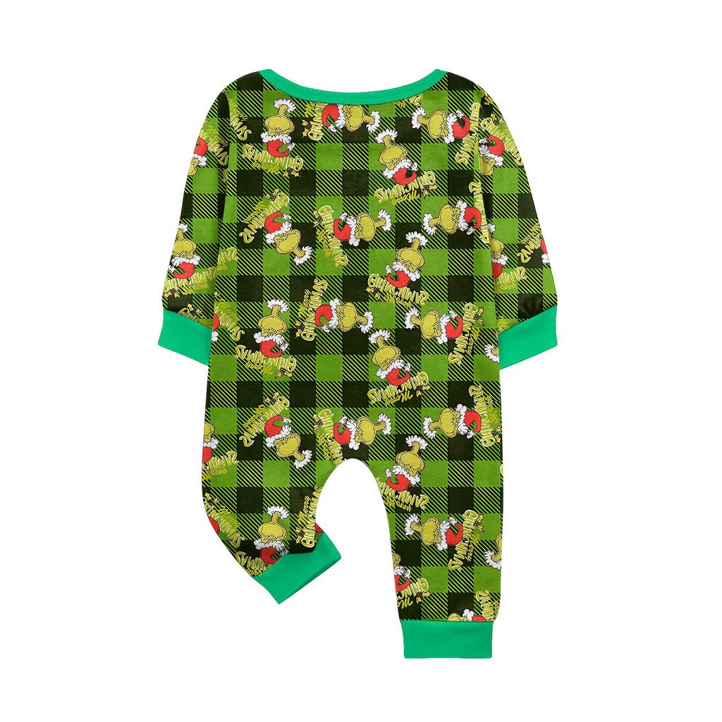 Print Cute Family Set Pajamas, Home Clothes, Family Set Long Sleeve Top Pants Set