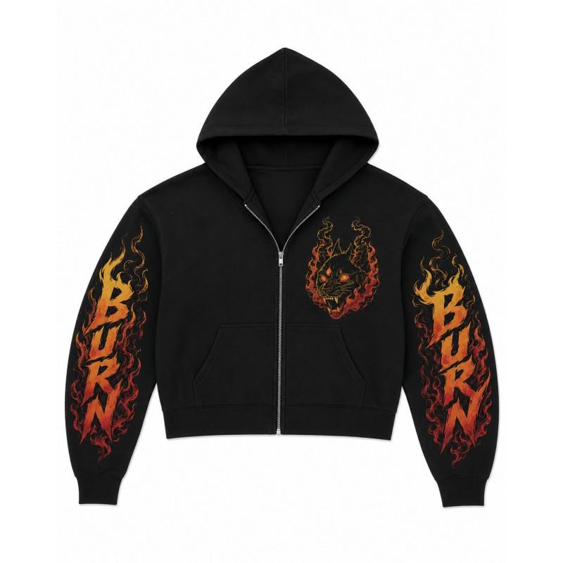 2026 Stand-Up Collar Unisex 3D Printed Hooded Sweatshirt Casual Loose Fit Long Sleeve Pullover Youth