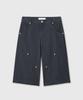 Daibeuinumeon W Washed Cotton Burmuda Pants (Navy)