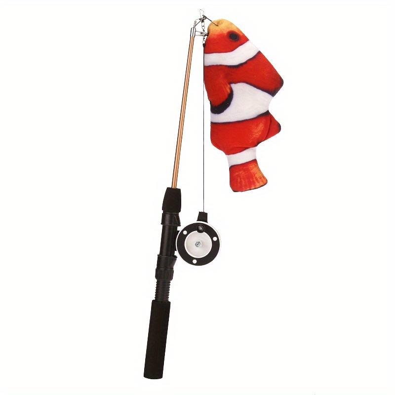 Funny Cat Stick  Fish Type Pet Interactive Playing Toy for Cats Teaser Kitten Sea Fishing Rod Small Fish Funny Cat Stick