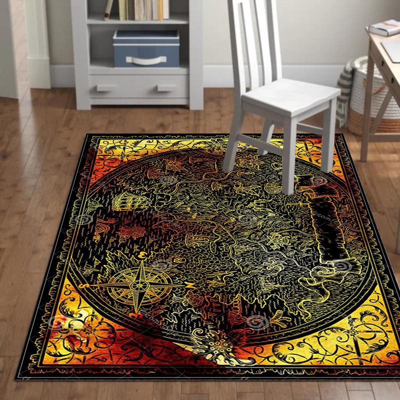

Nordic Retro Map Series Bedroom Home Carpet, Floor Mat 40X60cm upgrade encryption