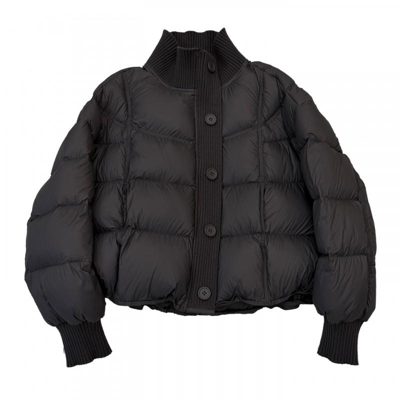 Womens Short Puffer Jacket With 90% White Duck Down Fill Loose Fit Stand Collar Winter Coat Petite