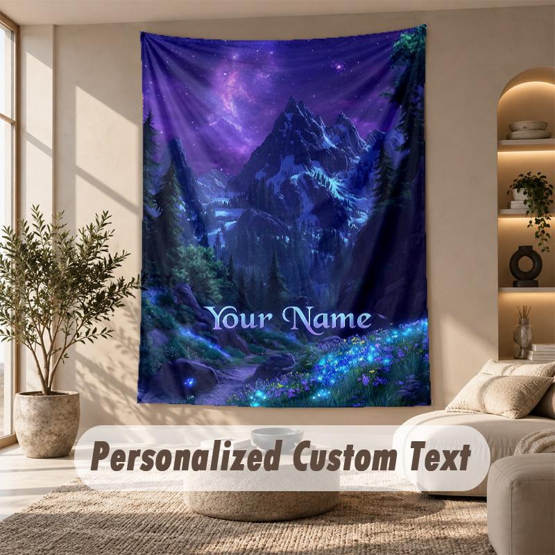 Tapestry Custom Name Text, Wall Hanging Tapestry Home Room DecorWorld of Warcraft