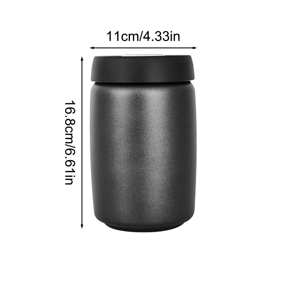 Vakuumversiegelter Krug für Kaffeebohnen, 304 Edelstahl, Lebensmittel frisch halten, Vorratsbehälter für die Küche, 1200 ml, Vakuum-Kaffeedose