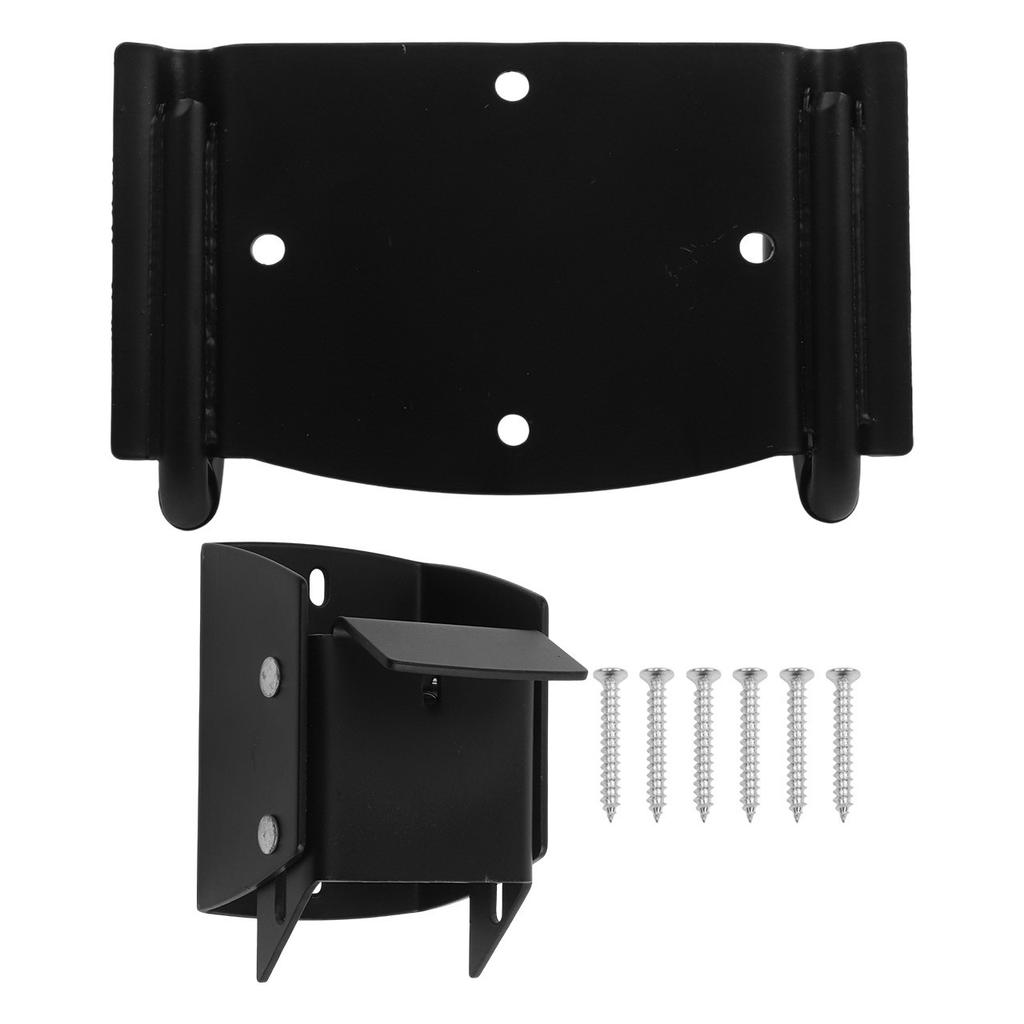 Heavy Duty Steel Wheelbarrow Hook Set with Protective Silicone Pads Black